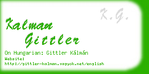 kalman gittler business card